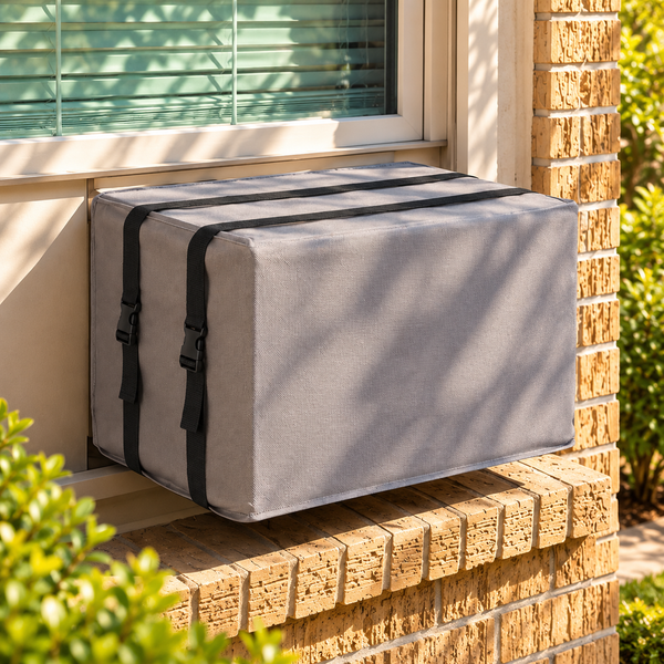 Window AC Cover Waterproof, Heavy Duty, 21.5x16x15 in, Grey, 2 Pack